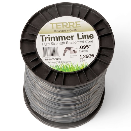 T Terre Commercial Grade .095 Trimmer Line Square 5 lb. Dual Strength Weed Eater 5744050095